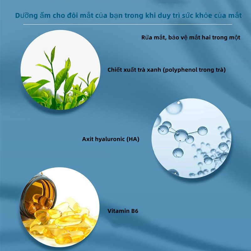 Nước rửa mắt GDTIMA Hyaluronic acid chăm sóc mắt 100ml
