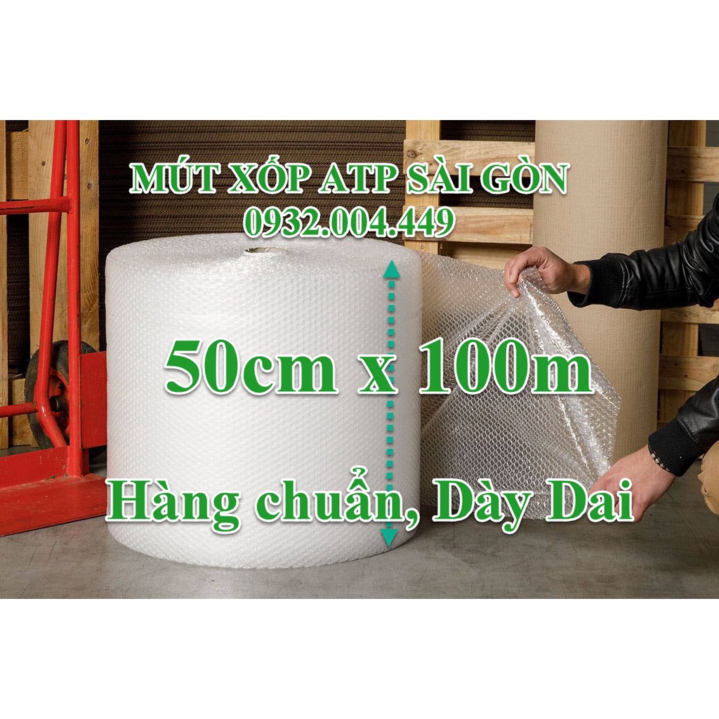 Cuộn Xốp Bong Bóng Khí Khổ 50cmx100m Chống Sốc Loại 1