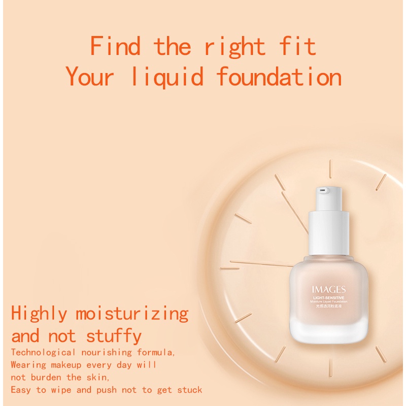 [Hàng mới về] Kem nền che khuyết điểm dạng lỏng dưỡng ẩm che phủ quầng thâm hiệu quả