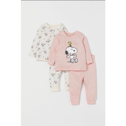 Set 2 bộ thun cotton bé gái