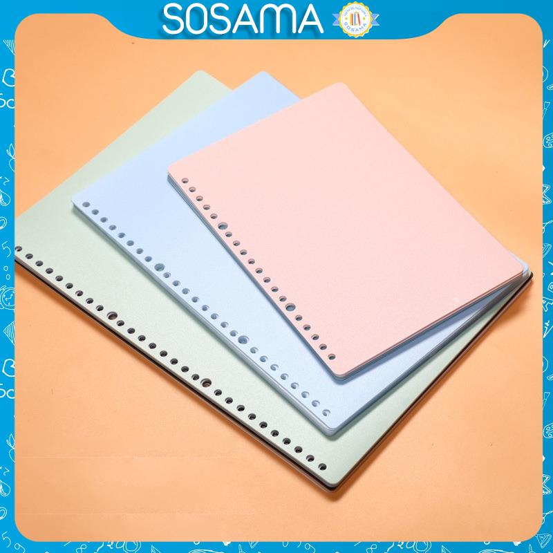 Sổ còng A5 SOSAMA bìa sổ còng binder 20 lỗ nhiều màu kèm phụ kiện ngăn trang, giấy, lõi còng SN-001383