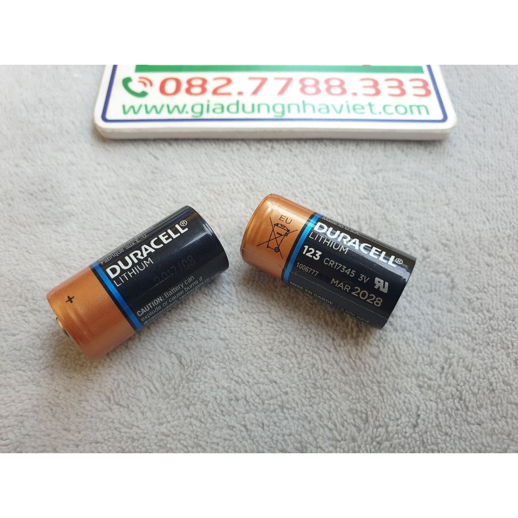 Pin Duracell Ultra Lithium 3V CR17345 CR123A 1550mAh
