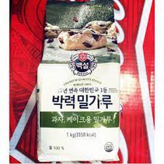 Bột mỳ làm bánh bông lan, bánh nướng beksul 1kg- nhập khẩu hàn quốc