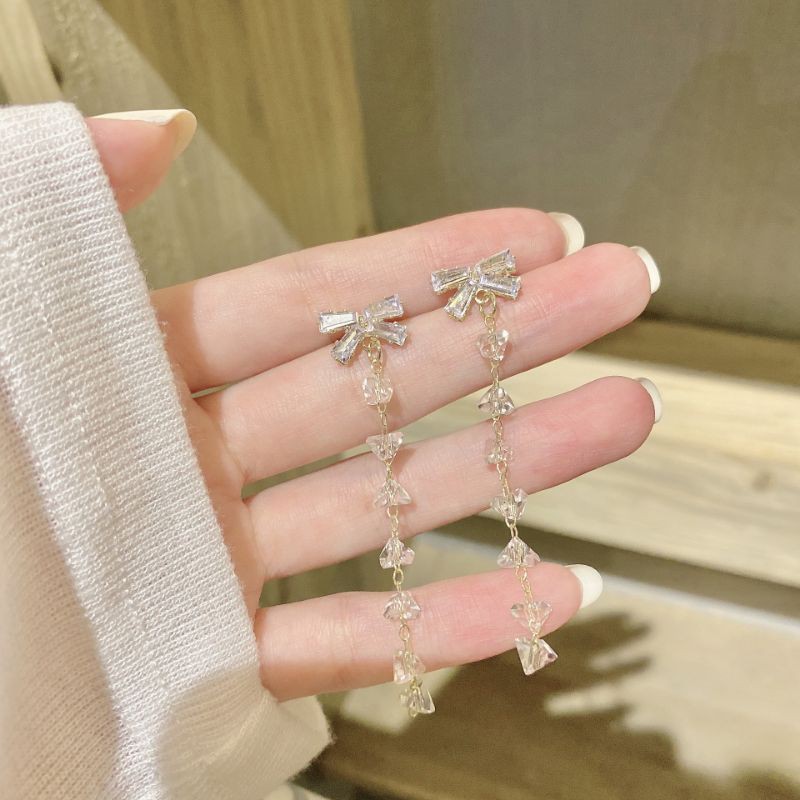 khuyên tai nữ bạc S925 - Hoa tại bạc nữ S925 đính đá lấp lánh dễ thương sang chảnh ZAZA BT0016