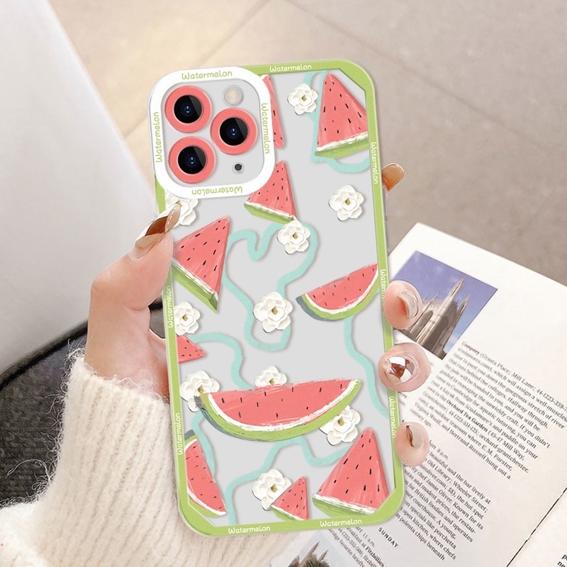 Ốp Điện Thoại Silicon Mềm Trong Suốt Họa Tiết Trái Cây Mùa Hè Dễ Thương Cho Iphone 13 12 11 Pro MAX X XS MAX XR 6 7 8 Plus