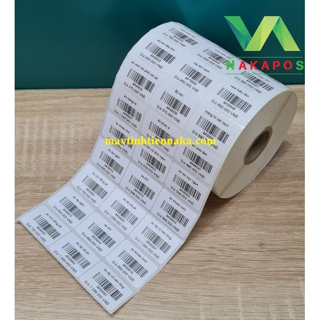 Giấy In Mã Vạch 3 Tem  - Decal Nhiệt 3 Tem 25x15 mm/ 1 Tem,loại nhiệt