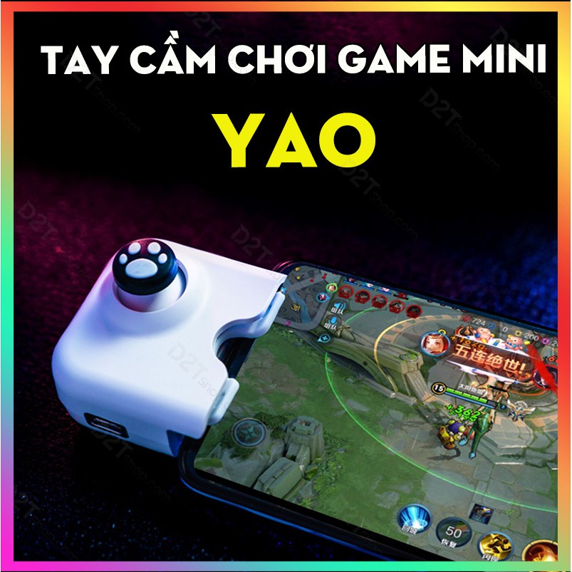 Tay cầm game mini YAO- nút joystick cho các game MOBA và FPS cực mượt, gắn vào là chơi
