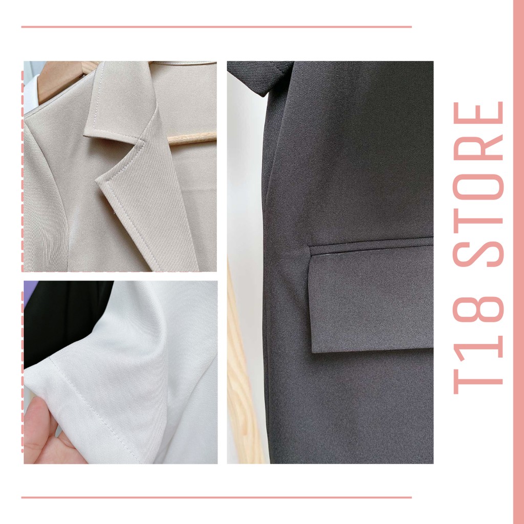 Áo blazer nữ 1 lớp hàn quốc bigsize kiểu tay ngắn T18 STORE AB03