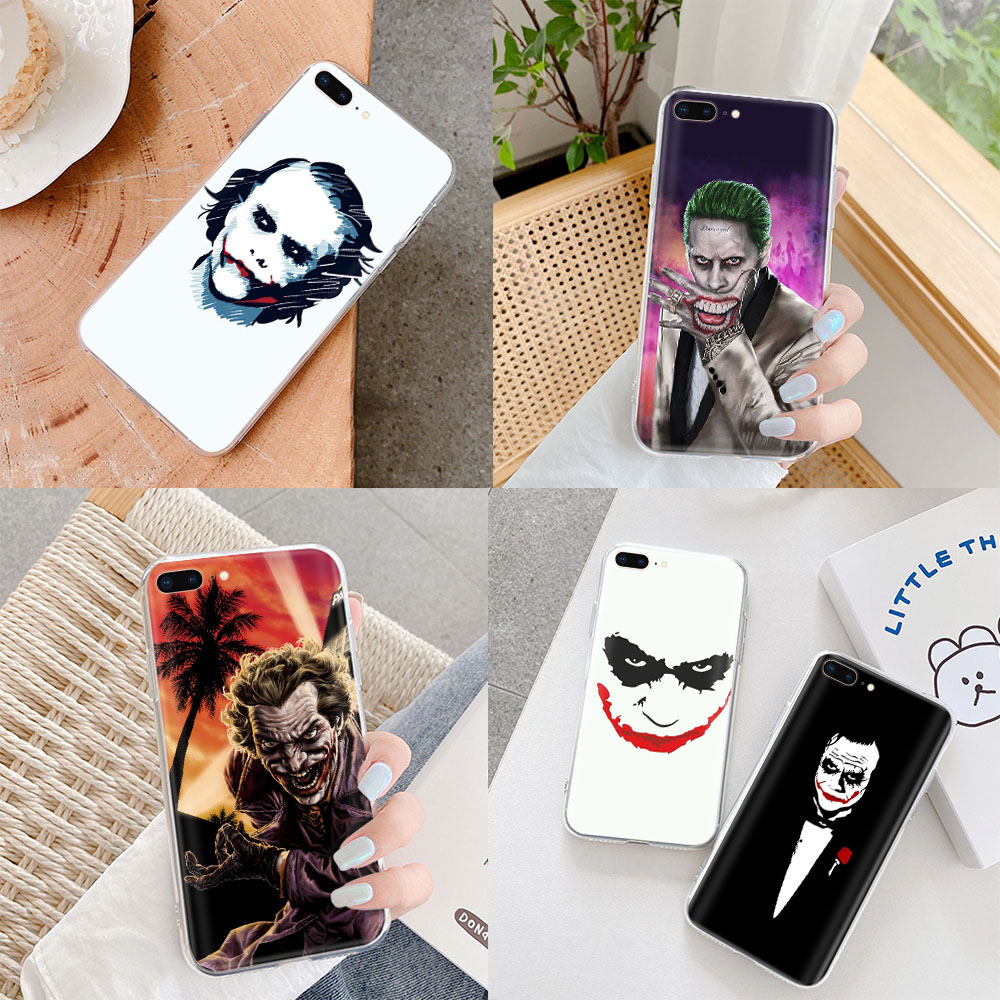 Ốp điện thoại mềm trong suốt VM86 họa tiết Joker cho iPhone 12 Mini 11 Pro X XR XS Max