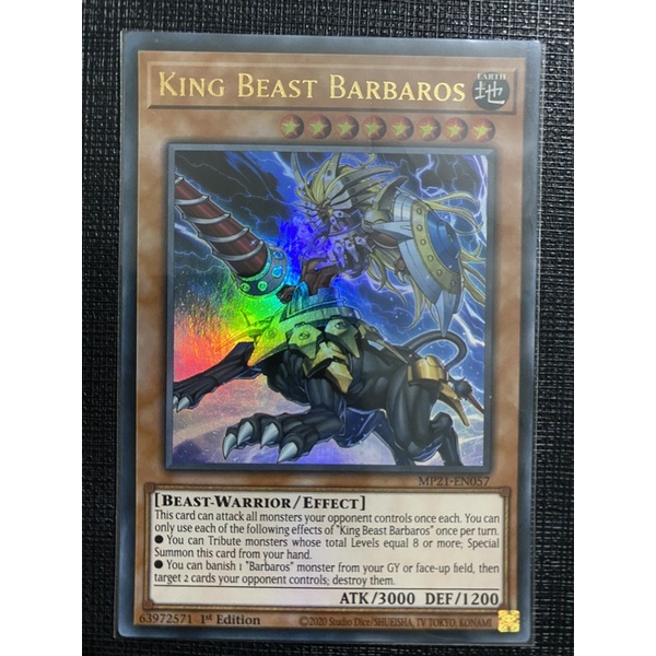 Thẻ bài King Beast Barbaros MP21