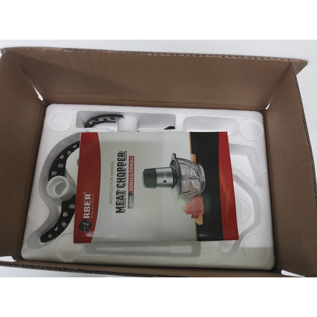 Máy xay thịt đa năng Arber XĐN2LG Cối thủy tinh bảo hành 12 tháng