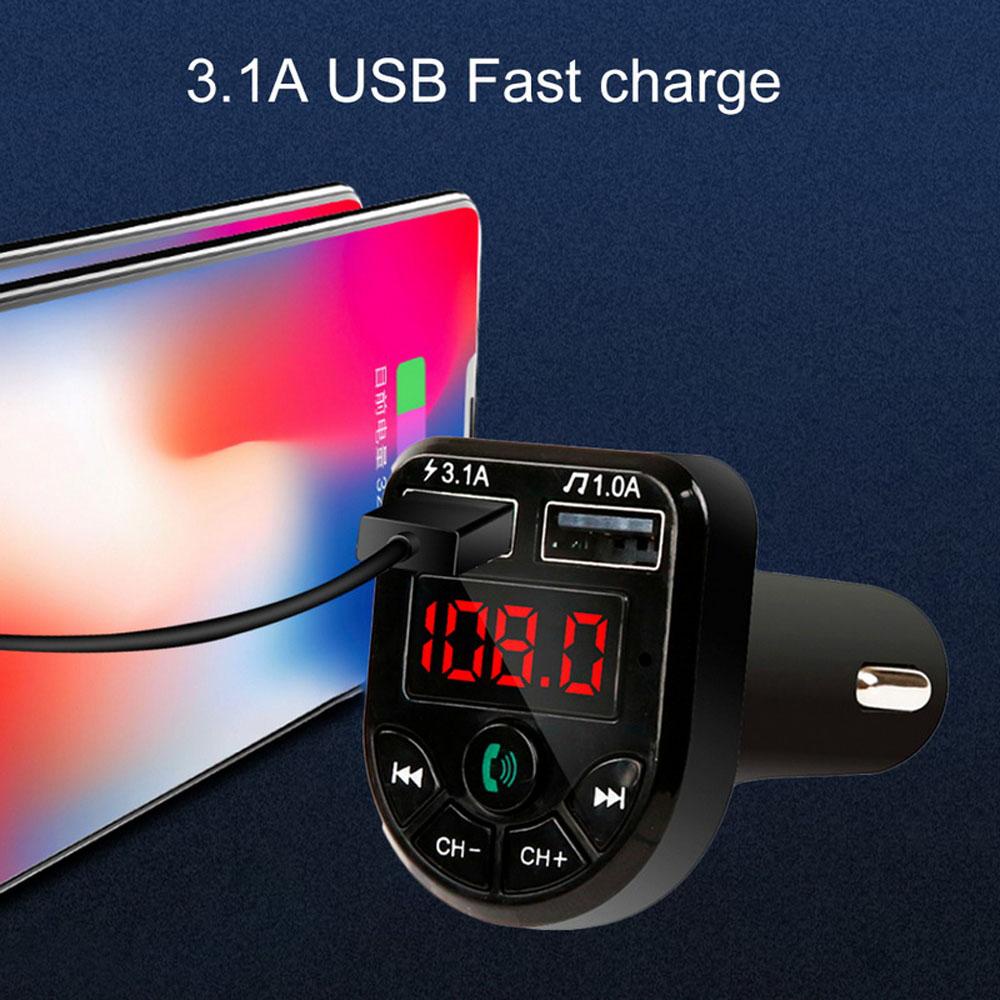 Thiết Bị Thu Phát FM 2 Cổng USB Chất Lượng Cao Cho Xe Hơi MP3