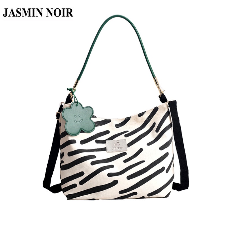 Túi Đeo JASMIN NOIR Vai Họa Tiết Ngựa Vằn Thiết Kế Đơn Giản Cho Nữ