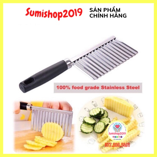 Dụng cụ cắt rau củ gợn sóng ăn dặm BLW, bé chỉ huy (9x10cm)