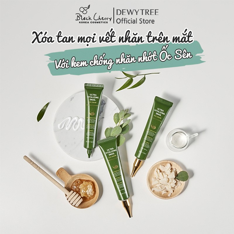 Kem mắt chống nhăn chiết xuất nhớt ốc sên Dewytree Ultra Vitalizing Snail Cream 40ml | BigBuy360 - bigbuy360.vn