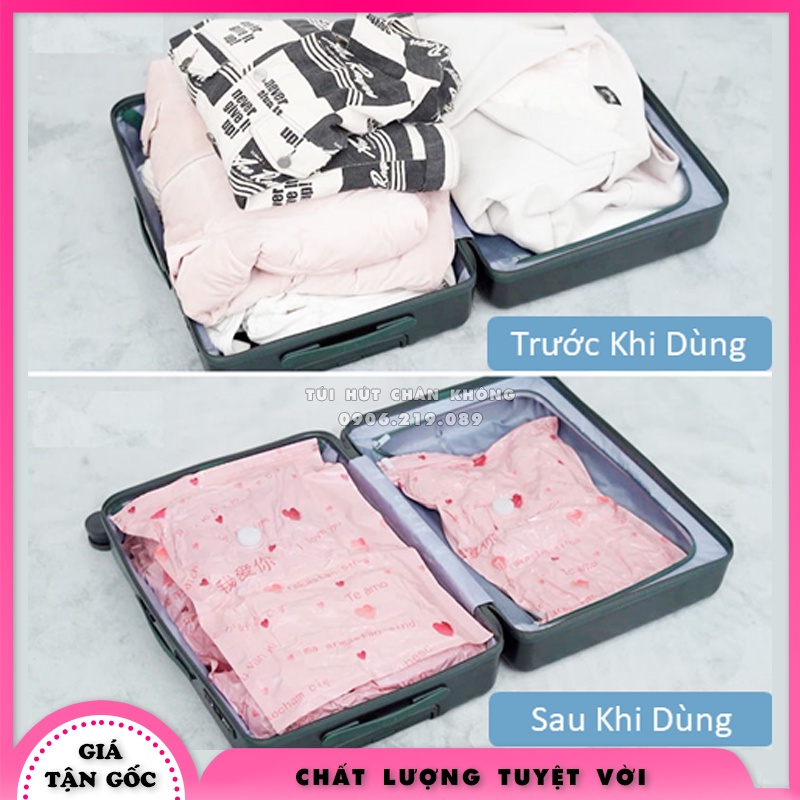 Combo Túi Hút Chân Không Đựng Quần Áo Chăn Màn - Gấu Bông Chống Ẩm Mốc ToKi