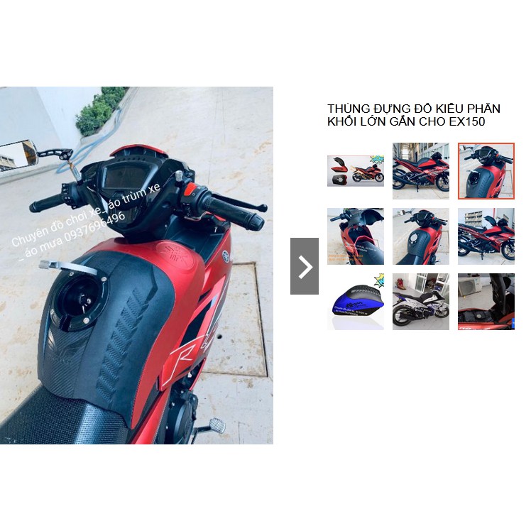 Thùng giữa gắn exciter 150 KIỂU MOTO - MẪU MỚI