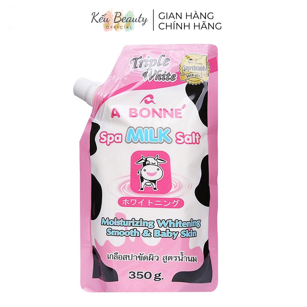 Muối tắm sữa bò tẩy tế bào chết A Bonne Spa Milk Salt trắng da 350g