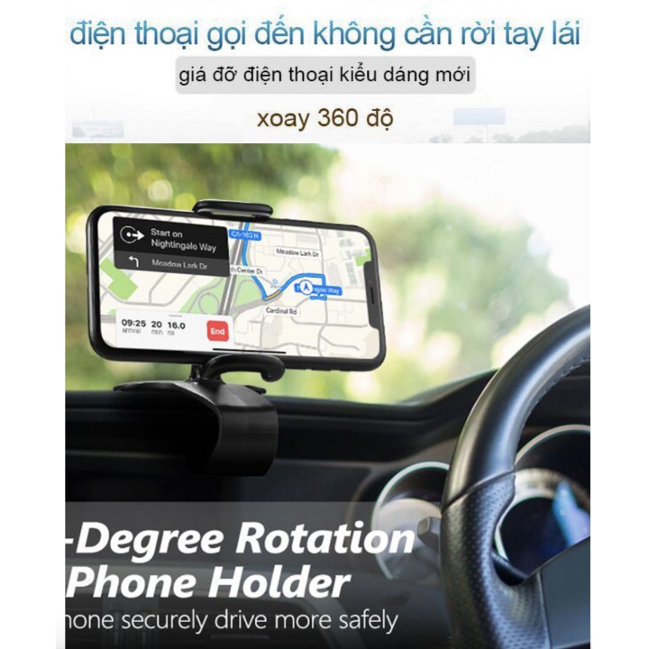 Giá Đỡ Điện Thoại Xoay 360 độ Cho Ô tô thế hệ mới