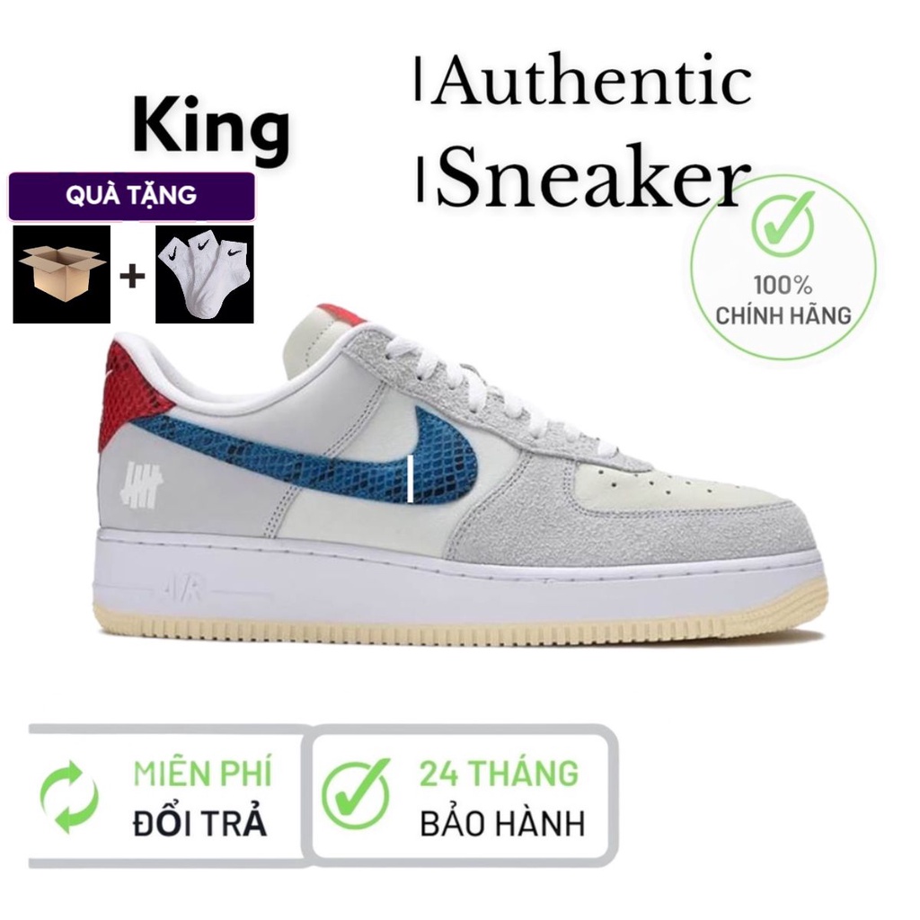 Giày_Nike Air Force 1, Giày AF1 Nam Nữ Thể Thao Xám Xanh Da Rắn Thời Trang Hàng Đẹp Full Box