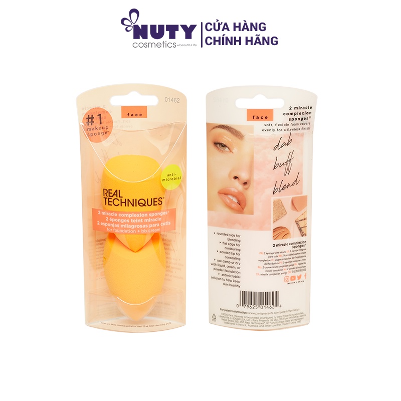 Set 2 Bông Mút Tán Nền Real Techniques Miracle Complexion Sponge®