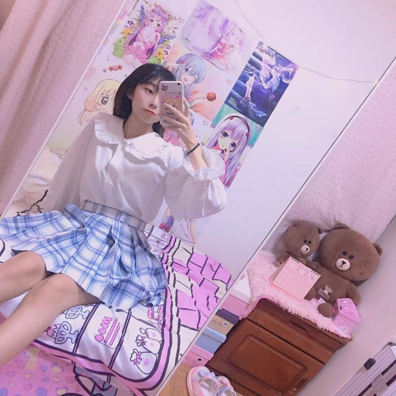 ÁO SƠ MI JK CỔ BÈO DÀI TAY/ NGẮN TAY LOLITA🌾có ảnh thật