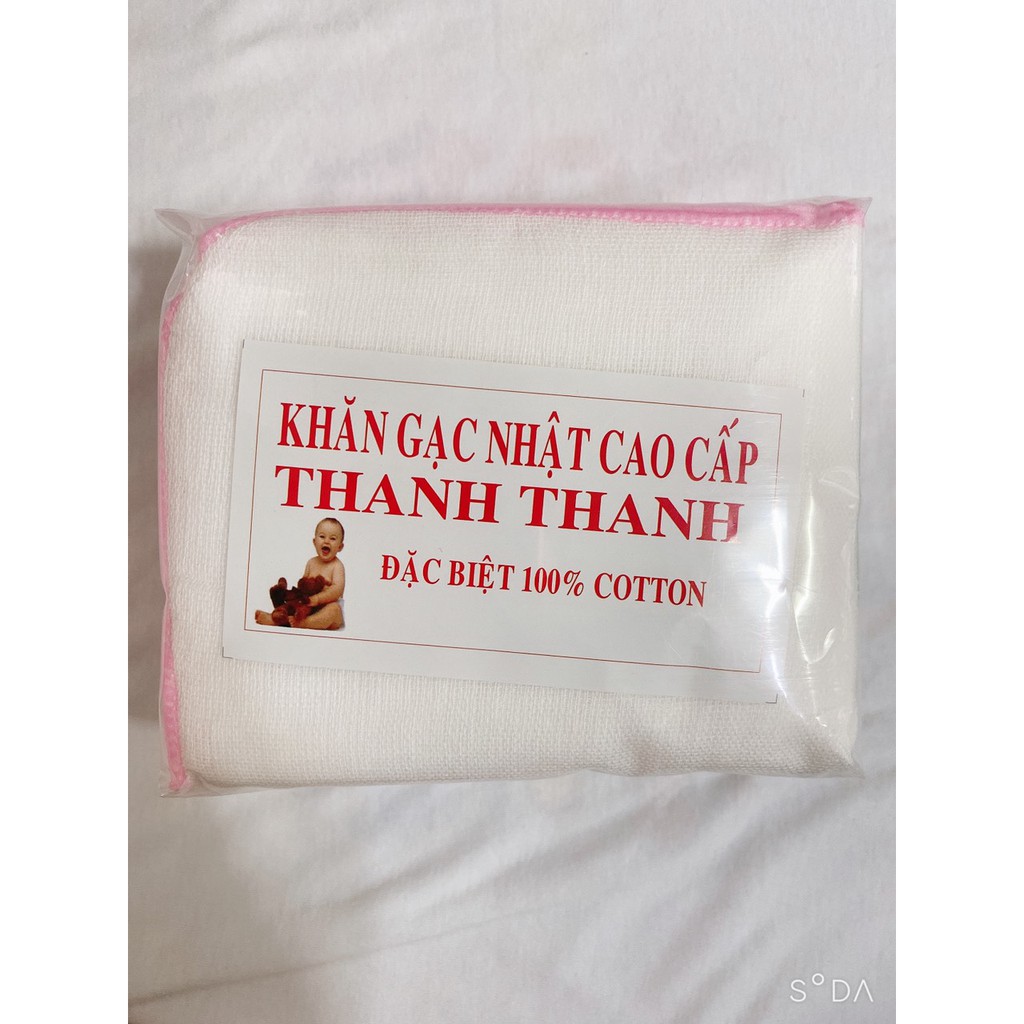 (Khăn dày) Khăn Sữa Cho Bé Sơ Sinh, Khăn Xô Nhật 5 Lớp 100% Cotton Tự Nhiên Set 10c