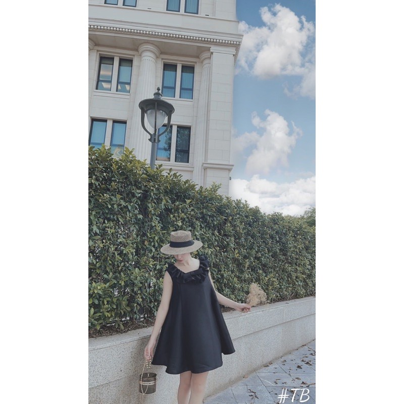 Váy tafta xoè bồng nơ