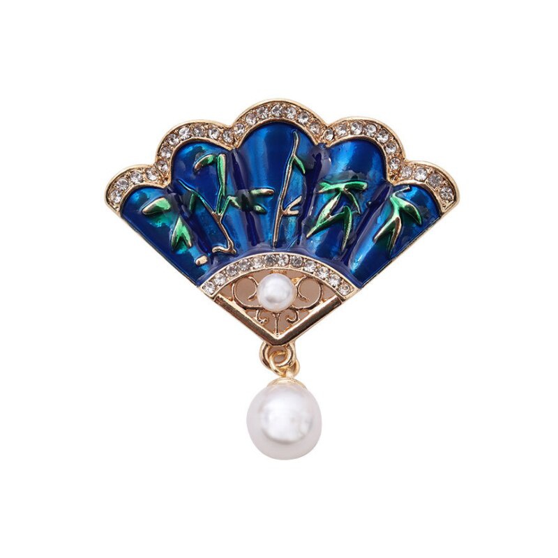 Ghim Cài Áo Hình Quạt Phong Cách Vintage Sáng Tạo