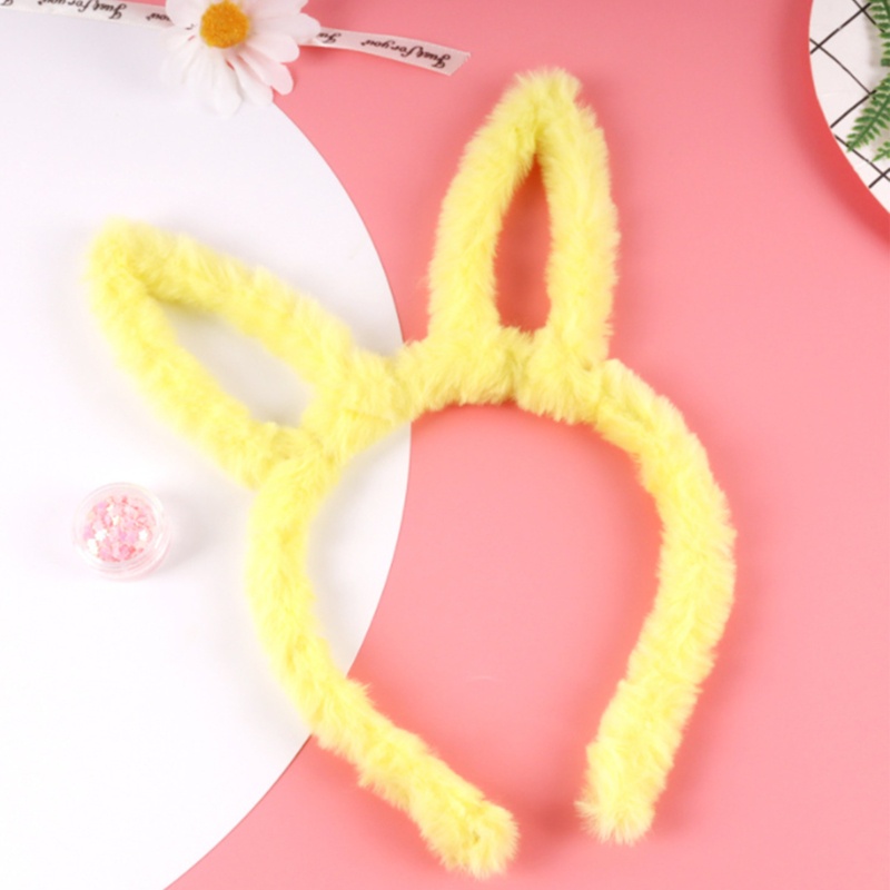 Băng Đô Tai Thỏ Phối Lông Xù Hoạt Hình Dành Cho Hóa Trang