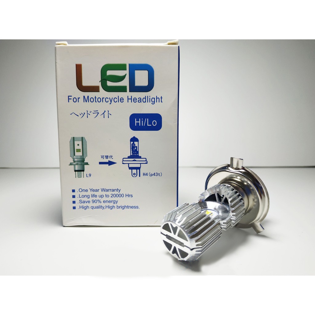 Đèn led gắn xe máy H4 - kiểu 2 tim siêu sáng