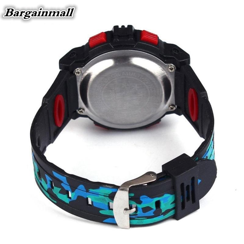 Đồng hồ điện tử tích hợp đèn Led chống thấm nước họa tiết Camo dành cho bé trai | BigBuy360 - bigbuy360.vn