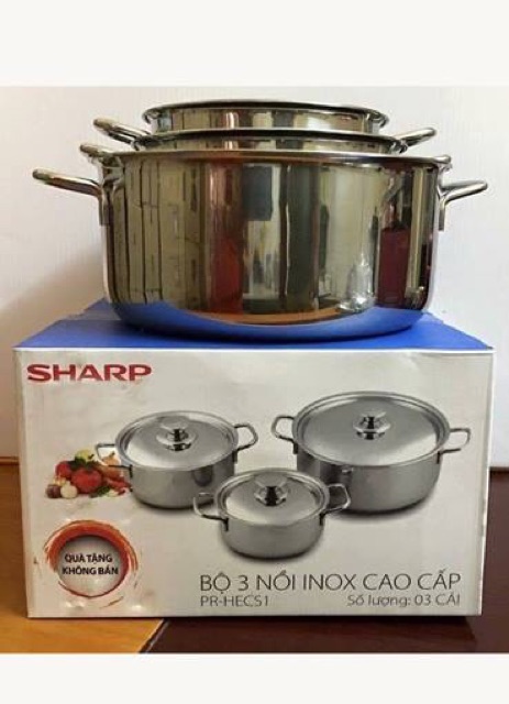 Bộ 3 nồi inox