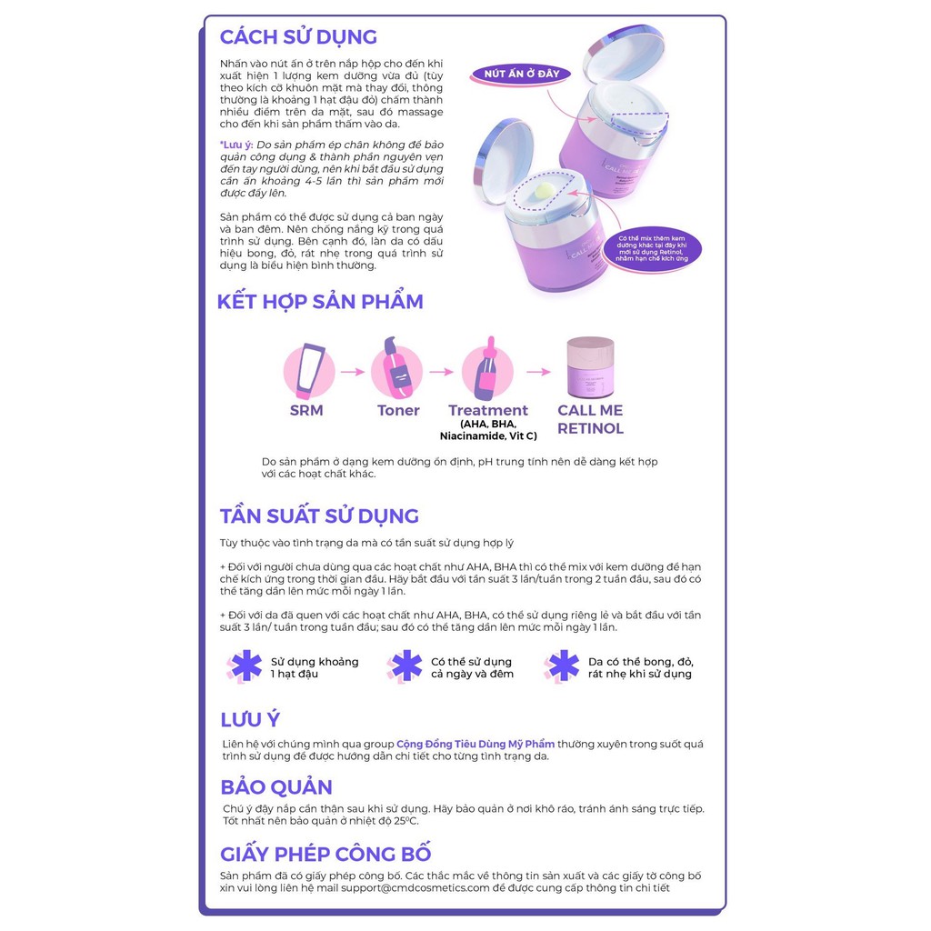 Kem Dưỡng Call Me Retinol Giảm Nếp Nhăn, Chống Lão Hóa và Mờ Thâm 50ml - CMD Cosmetics - Call Me Duy | BigBuy360 - bigbuy360.vn
