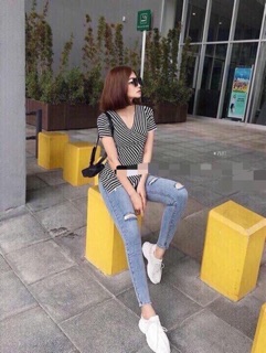 Áo kẻ vạt chéo