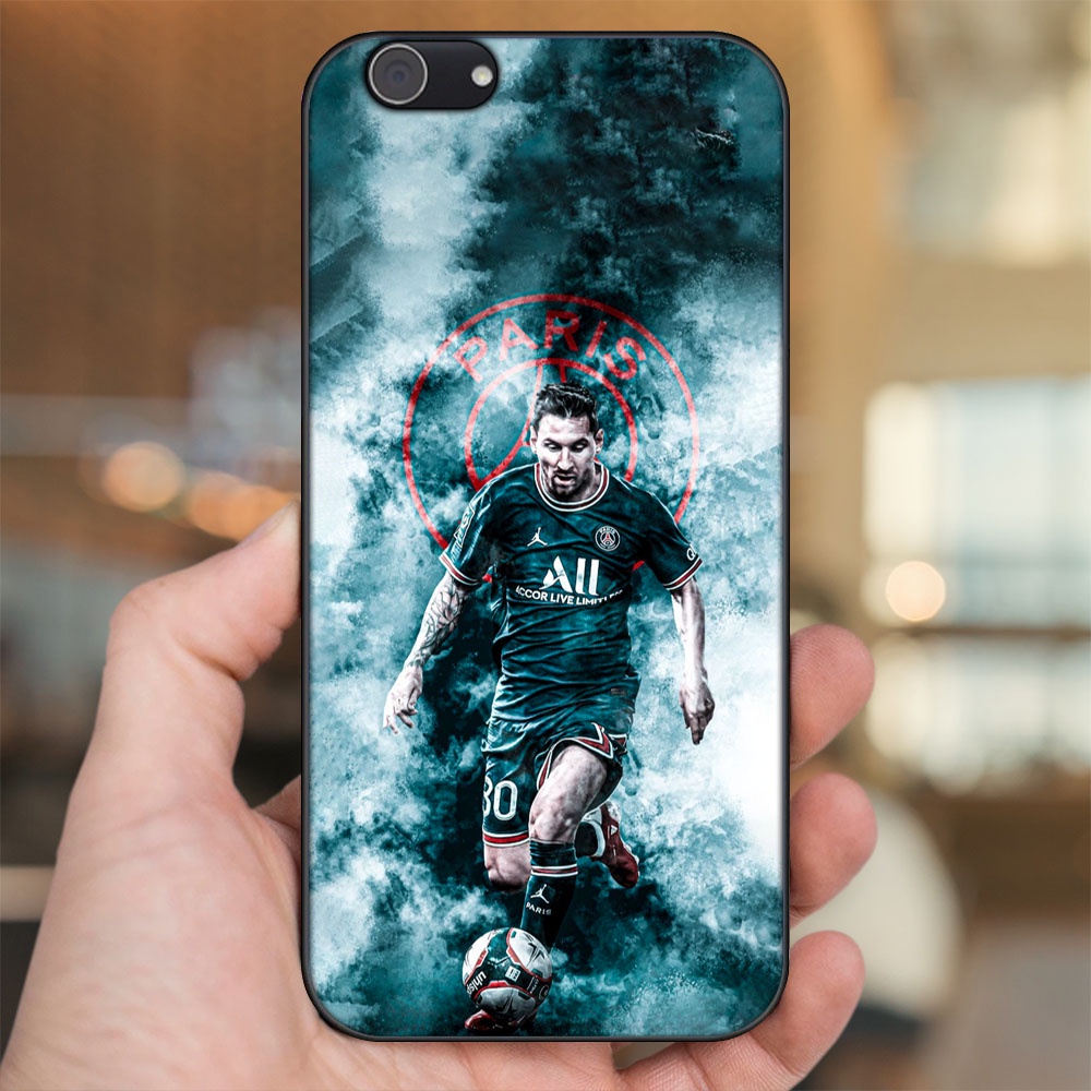 Ốp lưng Vivo Y53, Y69, Y71, Y81, Y83 viền đen in hình Lionel Messi Barcelona PSG