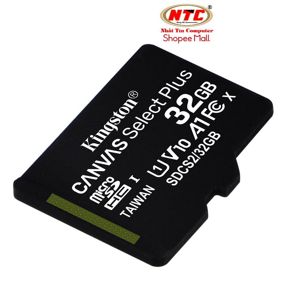 Thẻ nhớ microSDHC Kingston Canvas Select Plus 32GB U1 V10 A1 100MB/s (Đen) - Không Adapter | BigBuy360 - bigbuy360.vn