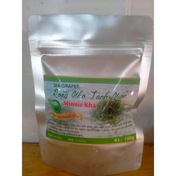 Rong nho tách nước gói 100g ( Nở ra 300g rong tươi)