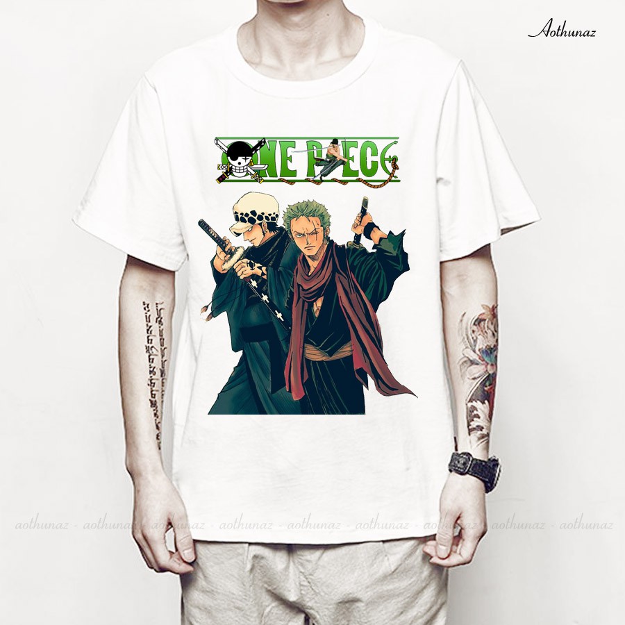Áo thun Anime Đảo Hải Tặc One Piece Zoro Trafalgar Law - Mẫu mới M2343