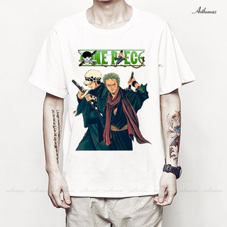 Áo thun Anime Đảo Hải Tặc One Piece Zoro Trafalgar Law - Mẫu mới M2343