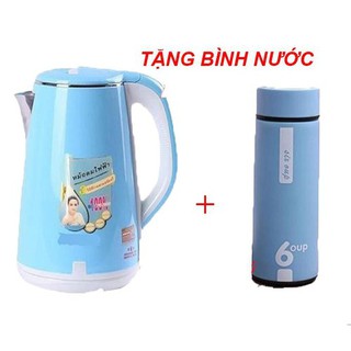 Ấm siêu tốc thái lan 2 lớp 2.5l tặng 1 bình đựng nước 6 up