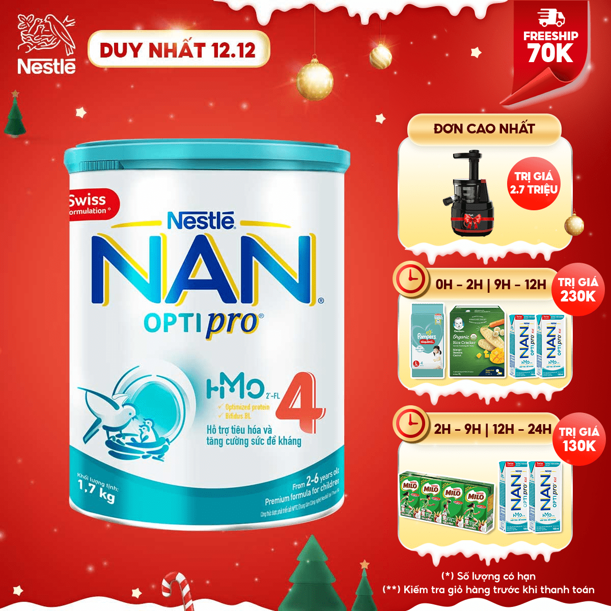 Sữa Bột Nestle NAN OPTIPRO 4 HM-O Hộp 1.7kg