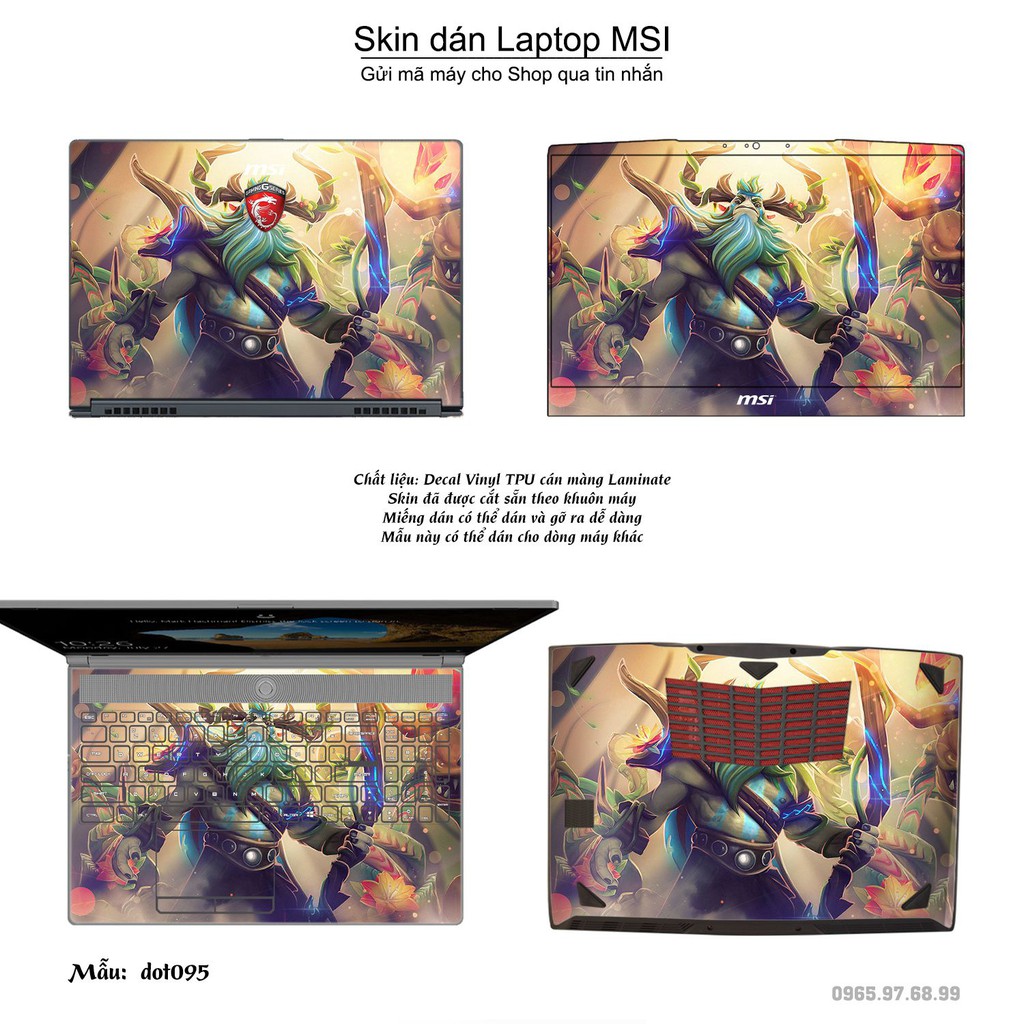 Skin dán Laptop MSI in hình Dota 2 _nhiều mẫu 16 (inbox mã máy cho Shop)