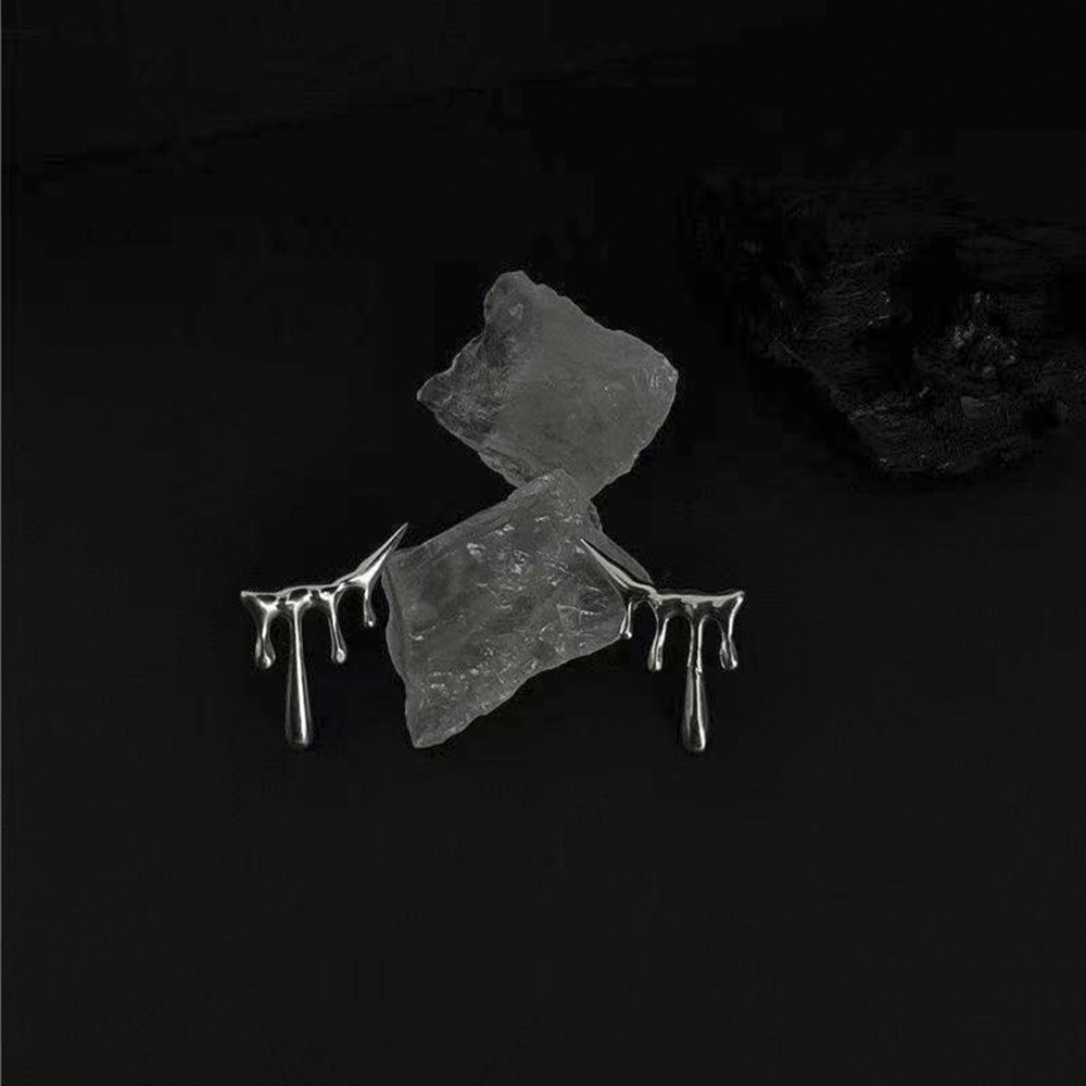 Cod Qipin Khuyên Tai Dạng Lỏng Hình Giọt Nước Kiểu Punk Cổ Điển Cho Nam Và Nữ