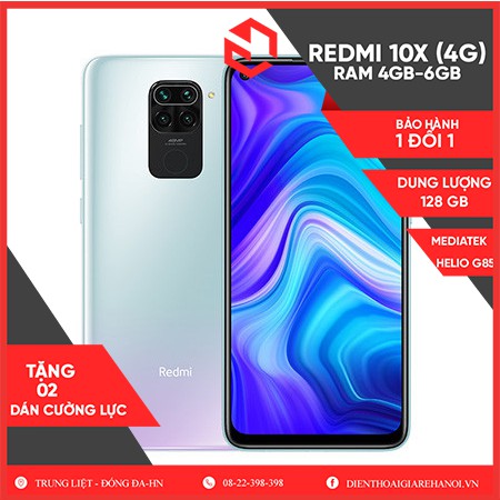 Điện thoại Xiaomi Redmi 10X (4G - Helio G85) RAM 4GB-6GB - [Giá rẻ, BH 3 THÁNG 1 ĐỔI 1 Nguyên SEAL- Tặng dán cường lực] | BigBuy360 - bigbuy360.vn