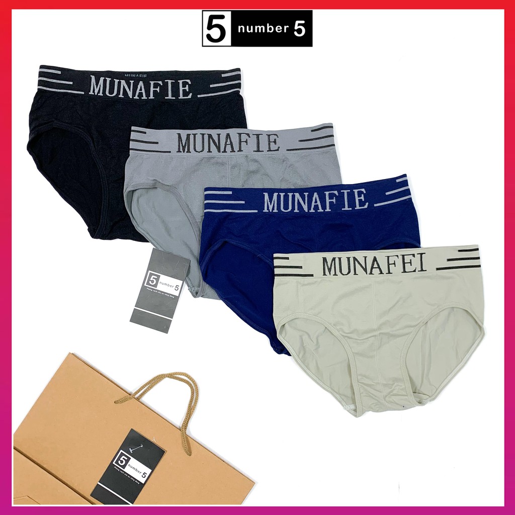 COMBO 4 Quần Sịp Quần Lót Nam Tam Giác Munafie Cao Cấp