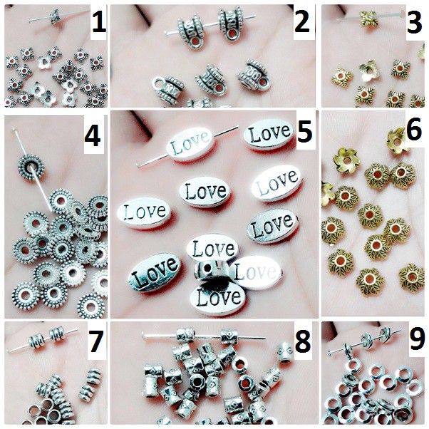 Charm bạc cổ : sỉ 50g / 1 gói = 23k [ Charm sỉ TPHCM - Sài Gòn ]