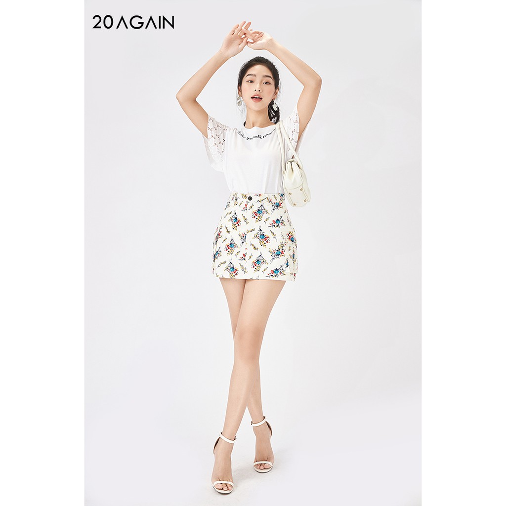 [Mã WABR20AG15 giảm 10% đơn 99K] Chân váy chữ A, juyp ngắn 2 lớp có túi ốp 20AGAIN JAW0747 | BigBuy360 - bigbuy360.vn