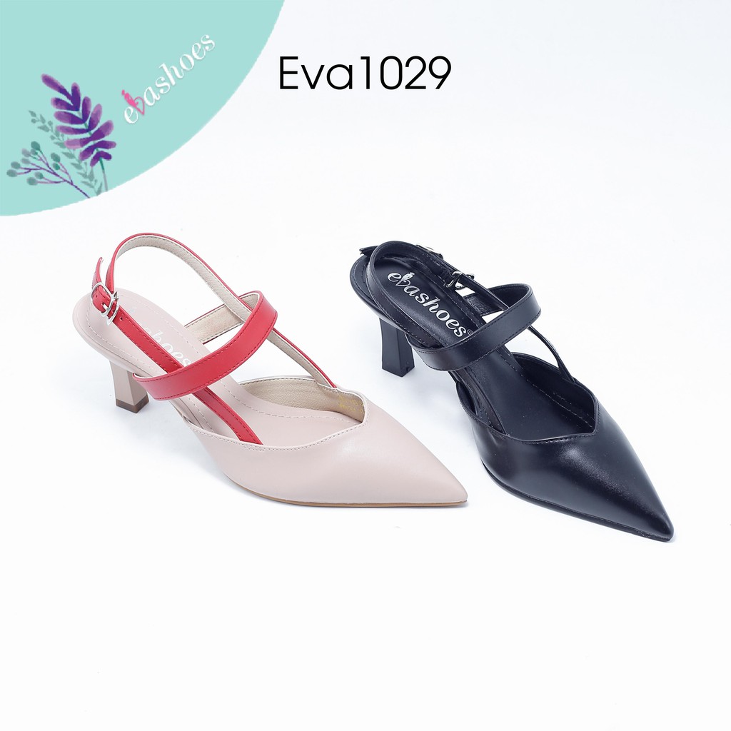 Giày Hở Gót Mũi Nhọn Da PU 5cm Evashoes - Eva1029