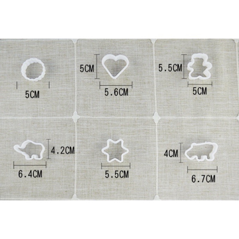 Khuôn cắt tạo hình bột làm bánh quy cho bé (Set 6 khuôn)